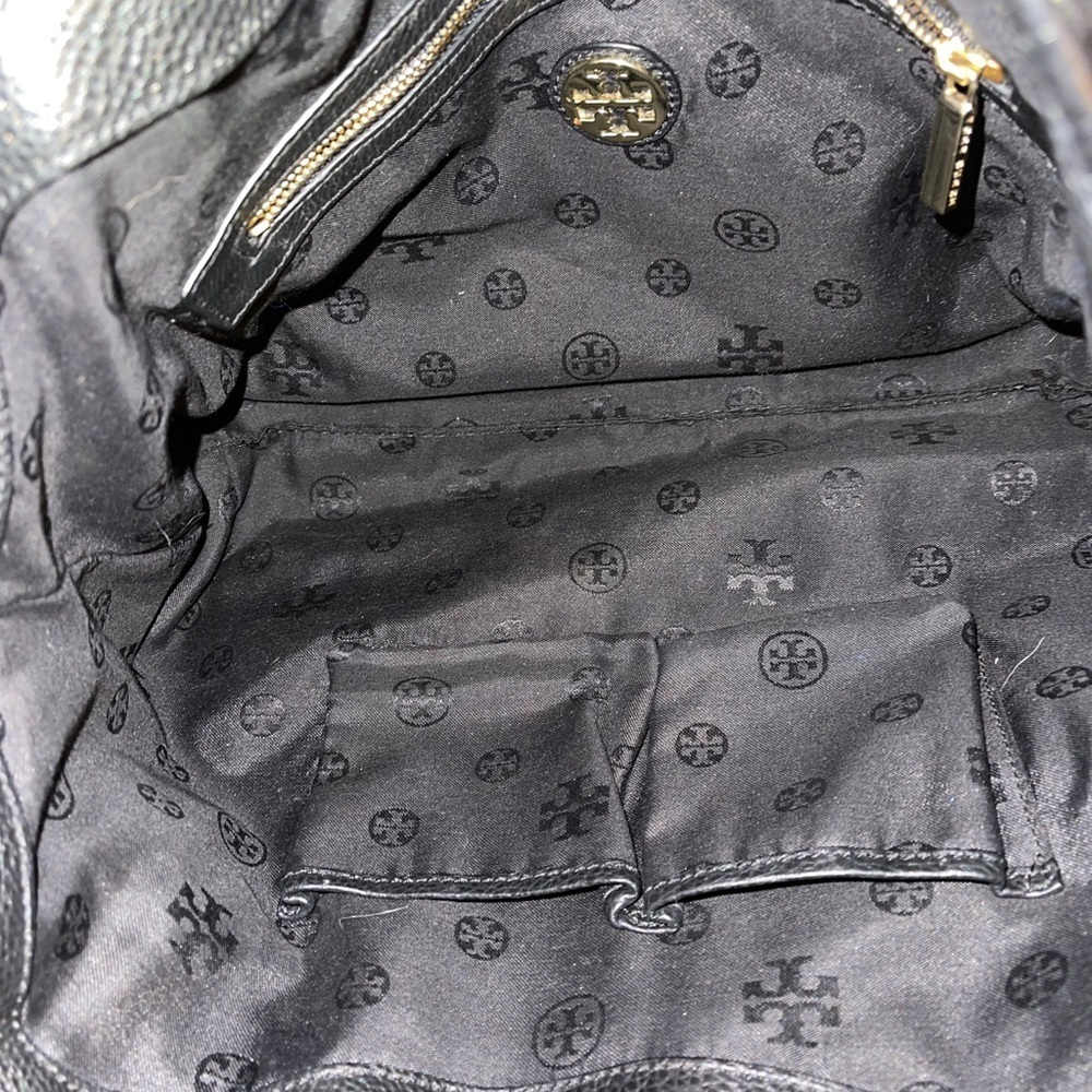 Tory Burch Shoulder Black Bag Pebbled Leather - Picture 7 of 9